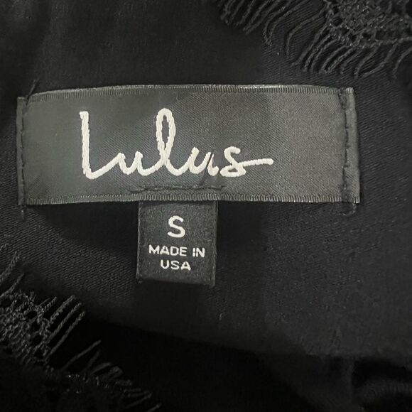 Lulus Endlessly Alluring Black Lace Bodycon Dress small Lbd cocktail mob wife - Picture 4 of 10